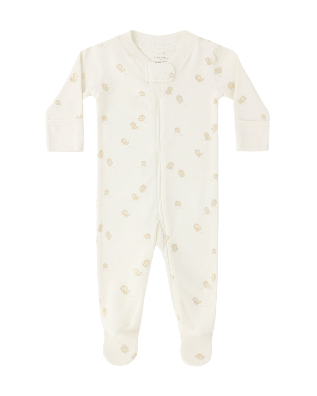 Quincy Mae: Zip Long Sleeve Sleeper Footie - Chicks